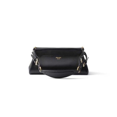 PRADA ENCHAÎNÉ MEDIUM LEATHER BAG 1BC262 (32.5*15.5*11cm) 